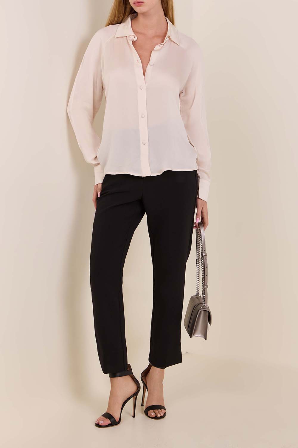 חולצת כפתורים סאטן